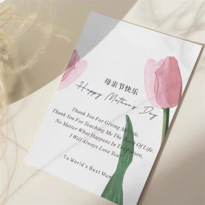 Grußkarten gedruckt Kraftpapier für Geburtstags benutzerdefiniertes Logo 150G/200G/250G/300G Papier gedrucktes Geschenk mehrfarbig Geschenk Geburtstagsgeschenk Dankeskarte
