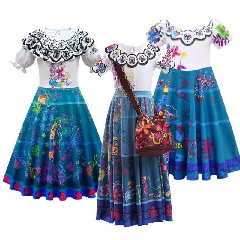 Mädchen Prinzessin Dress Up Halloween Fancy Party-Kleider 2-12 Jahre Encanto Kostüm Set HCIS-001