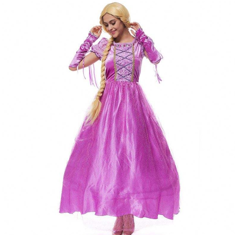 2022 Halloween Cosplay Kostüm Frauen Rapunzel Erwachsener Prinzessin Sofia Kostüm HCRS-013