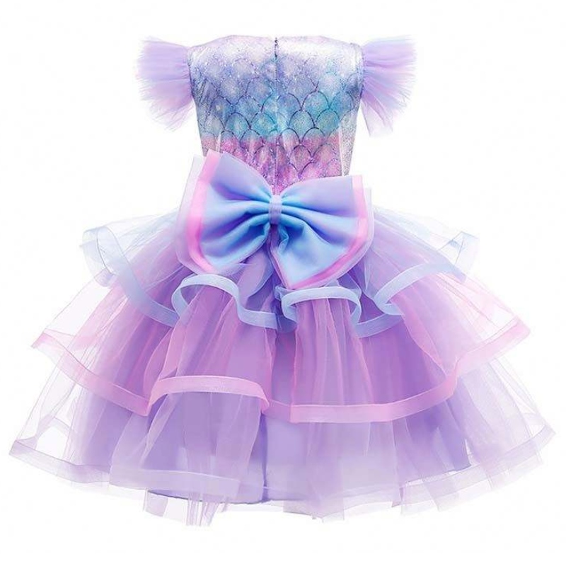 2022 Mädchen Geburtstagsfeier Kleid Mermaid Crown Halskette Prinzessin Mädchen Meerjungfrau Kleid für Kinder Mädchen HCMM-004