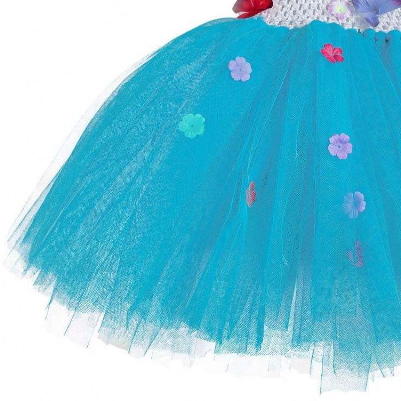 Halloween Kleidung Kinder Häkeln Tüll flauschige Blume Encanto Mirabel Tutu Kleid HCIS-015
