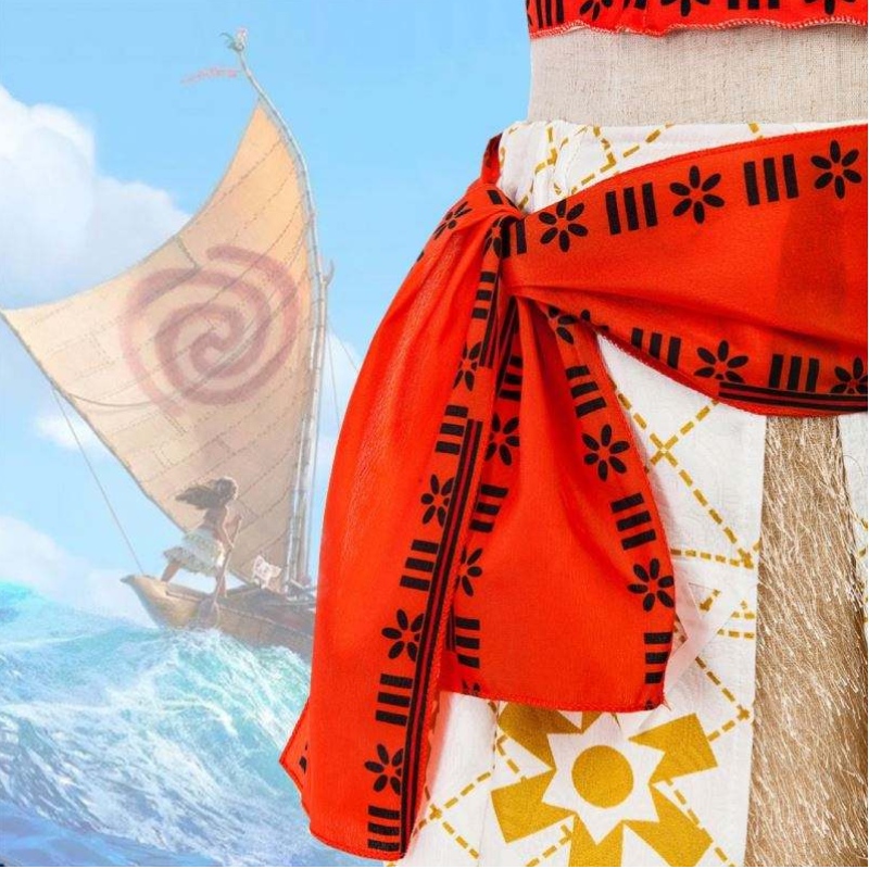 2020 New Ocean Romance Prinzessin Kleid Moana Halloween Girls zweiteilige Kleidung