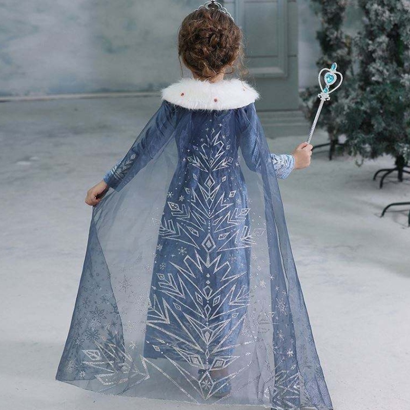 2020 Großhandelsparty Elsa Anna Prinzessin Mädchen Kinder Wintermantel Kostüm mit Mantel
