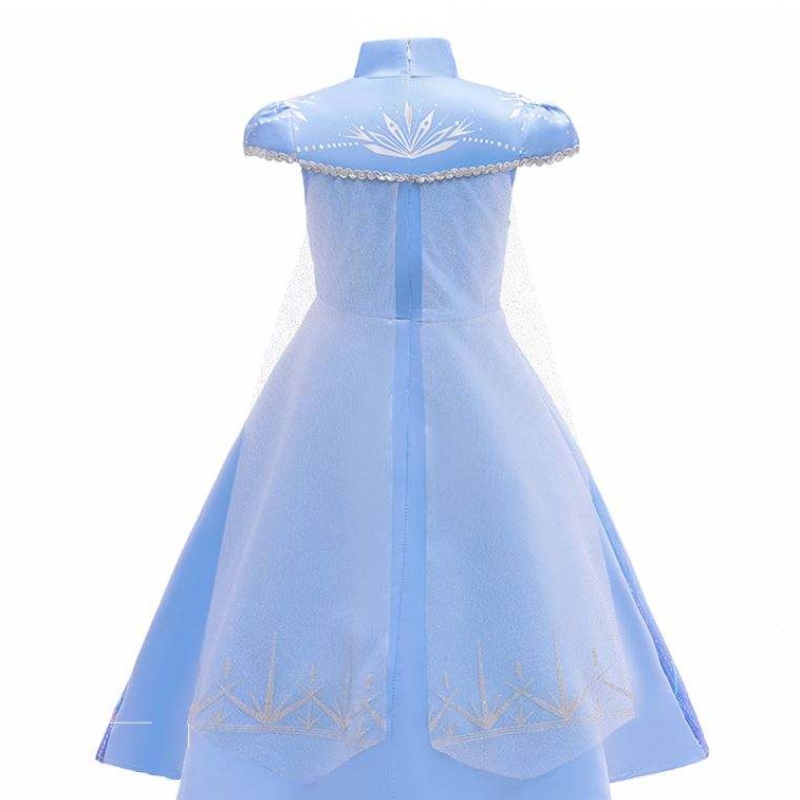 New Elsa Frocks Mode Kurzärmeles Mantel Halloween Fairy Princess Child Cosplay Kostüm