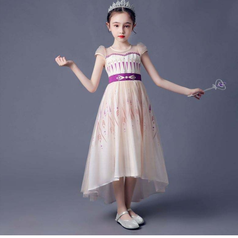 Baige New Girl Cosplay Queen Elsa Kleider Kostüm Hintergrund Prinzessin Anna Kleid für Mädchen BX1720