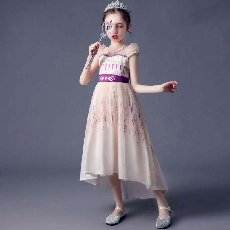 Baige New Girl Cosplay Queen Elsa Kleider Kostüm Hintergrund Prinzessin Anna Kleid für Mädchen BX1720