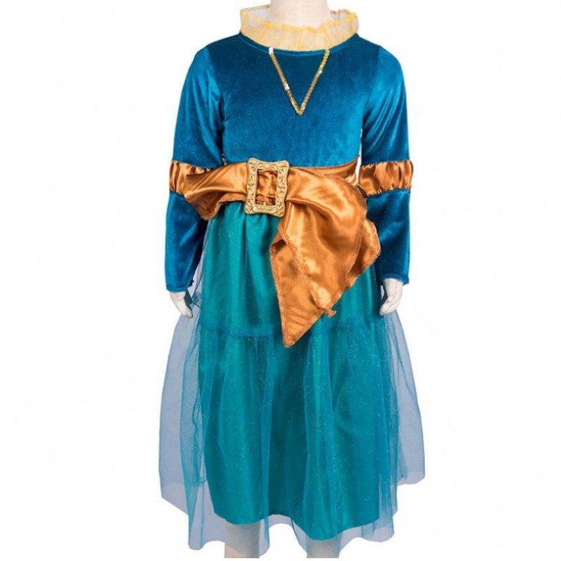 Mädchen Cosplay Prinzessin Kleid kleine Abenteuer mittelalterliche Prinzessin Dress Up Kostüm Merida Kostüm für Mädchen
