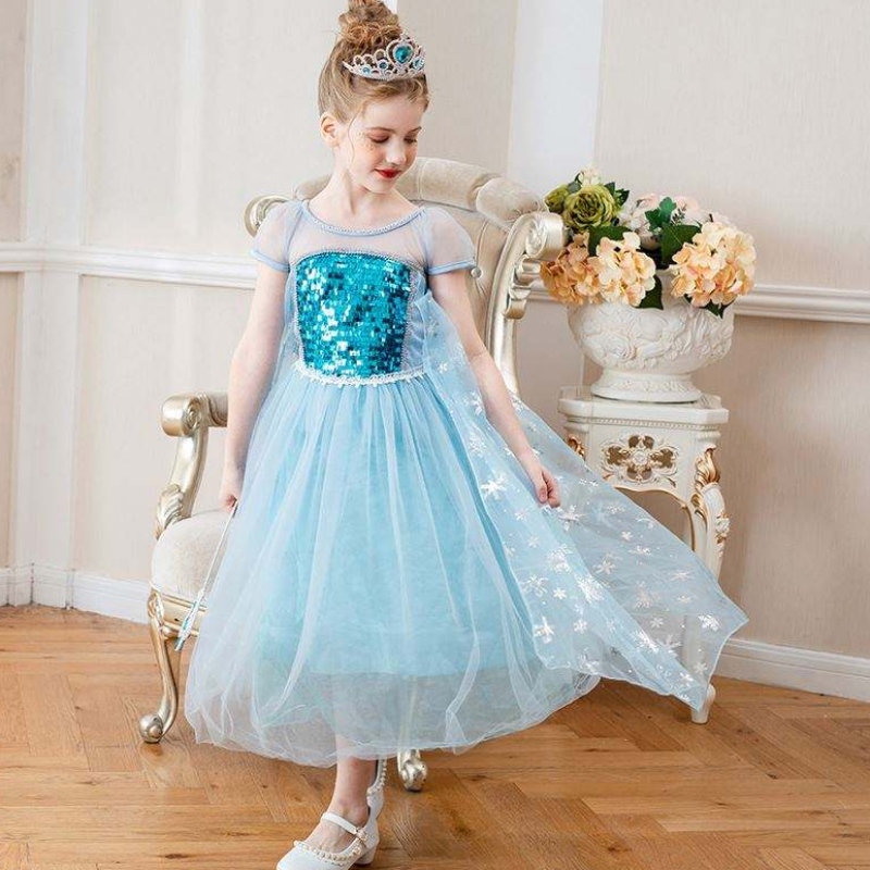 Baige Neuankömmlinge ärmellose Elsa Anna Fashion Kids Kostüm Cosplay Girls Kostüm Party Kleider