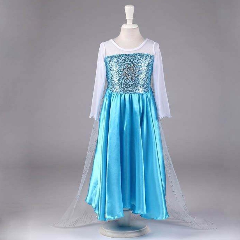 Baige New Snow Frock Girls Kleider Accessoires Cosplay Kostüm Elsa Kleider Prinzessin Partykleid