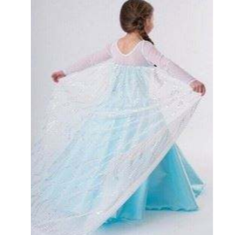 Baige New Snow Frock Girls Kleider Accessoires Cosplay Kostüm Elsa Kleider Prinzessin Partykleid