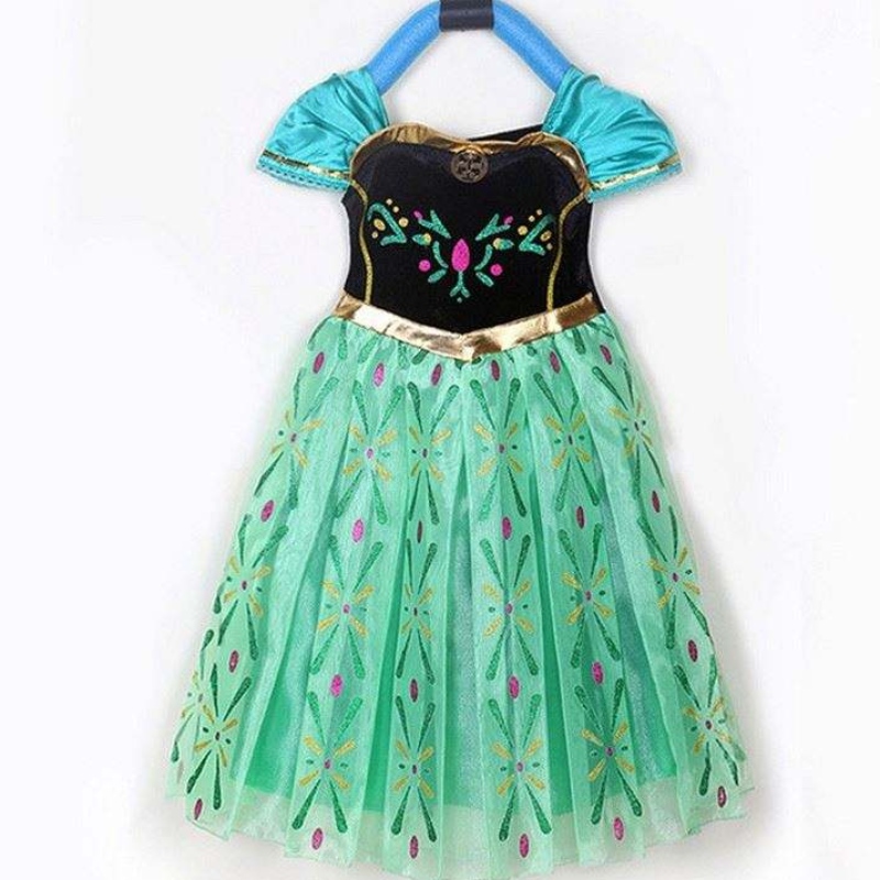 Elegantes sexy Mädchen enge Mini -Kleid -Dissy -Mini -Kleiderprinzessin Anna Elsa Party Kleidung bxlsxb