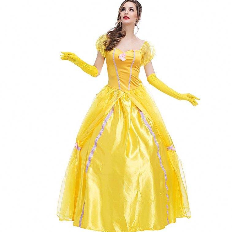 Cosplay Belle Prinzessin Kleid Kleider Kleider für Schönheit und The Beast Women Party Kleidung Kostüme