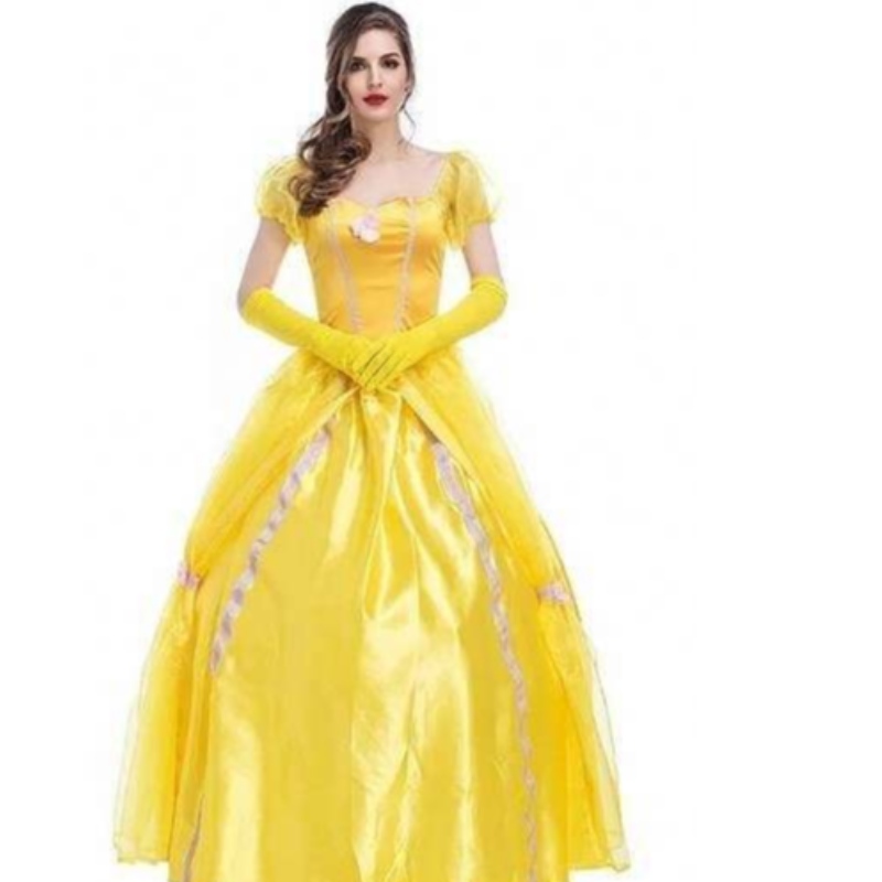 Cosplay Belle Prinzessin Kleid Kleider Kleider für Schönheit und The Beast Women Party Kleidung Kostüme
