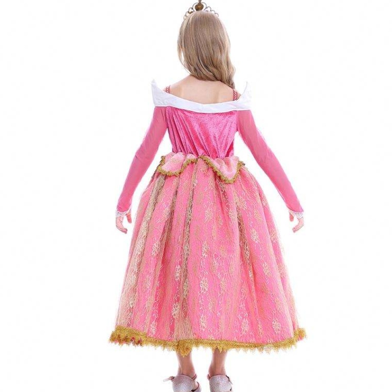 Mädchen Kleid Dornröschen Prinzessin Aurora Spitzenkleid Cosplay Performance Kostüm D0701 SMR026