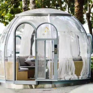 3,3 Meter wirtschaftliche transparente Kuppelzelt Geodätische Camping -Dome -Zelt im Freien für Resorthotel, Camping, Outdoor -Aktivitäten