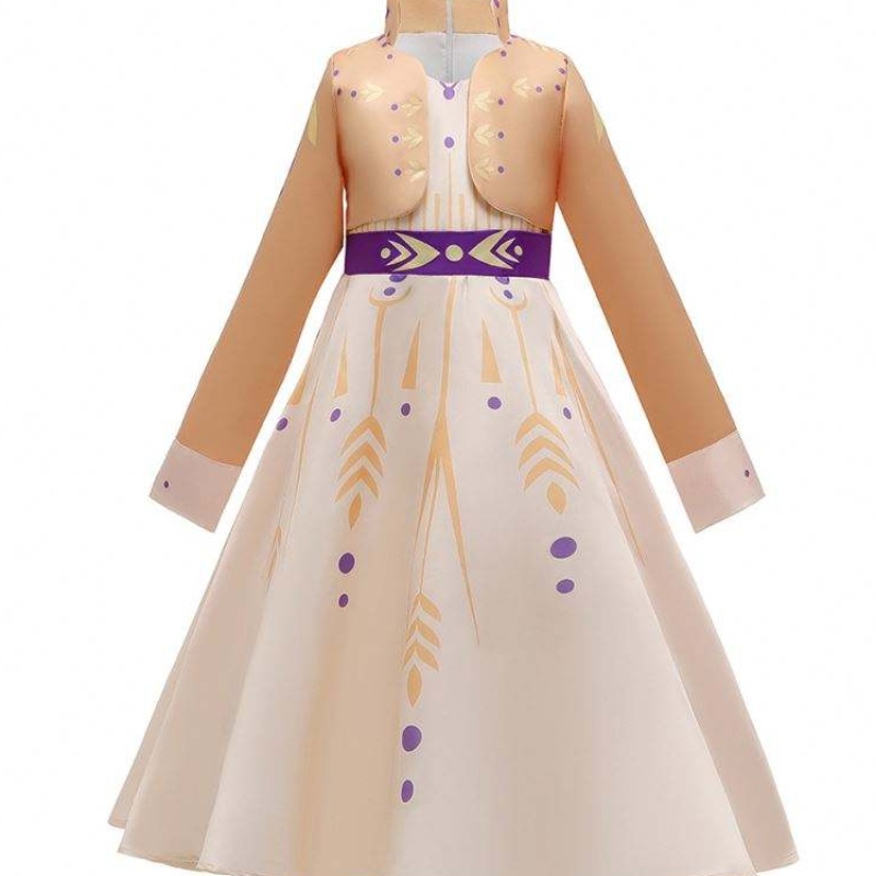 Prinzessin Elsa Winterkleid Girls Langarm Frozen2 Halloween Kostüm Kinder Rapunzel Tiana Mulan Cosplay