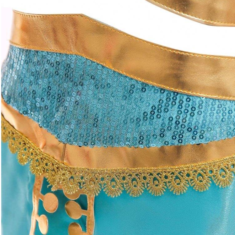 Aladdin Jasmine Kostüm Kinder Kinder Mädchen Jasminprineller Kostüme Halloween Party Bauch Tanz für Kinder Mädchen Cosplay