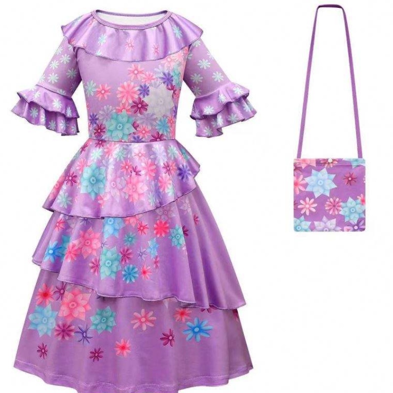 Halloween Prinzessin Kleid Encanto Mirabel Luisa Cosplay Kostüm Girl Party Kleid mit Tasche