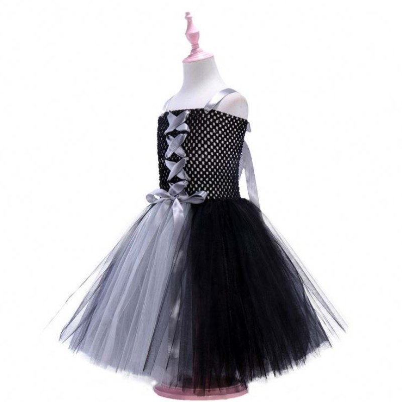 Kinderkleidung Halloween Schlafzauber Hexenkleid Mädchen Mesh Tutu Rock Cosplay Kostüm
