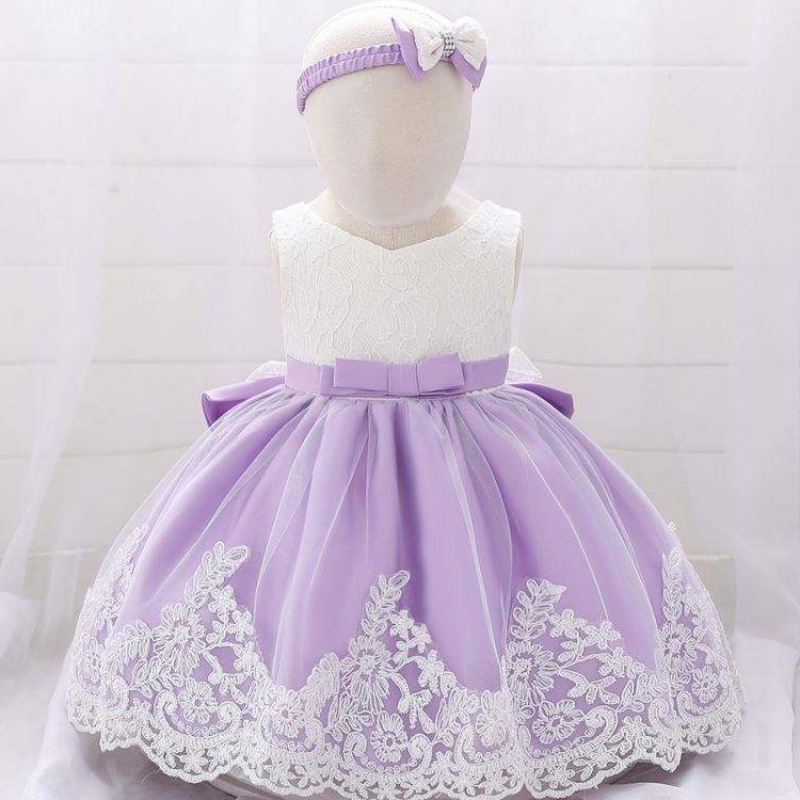 Baige heißeneue Produkte Kinder Kleidung Blume Geburtstag Kinder Baby Girls Party Kleid Design Design