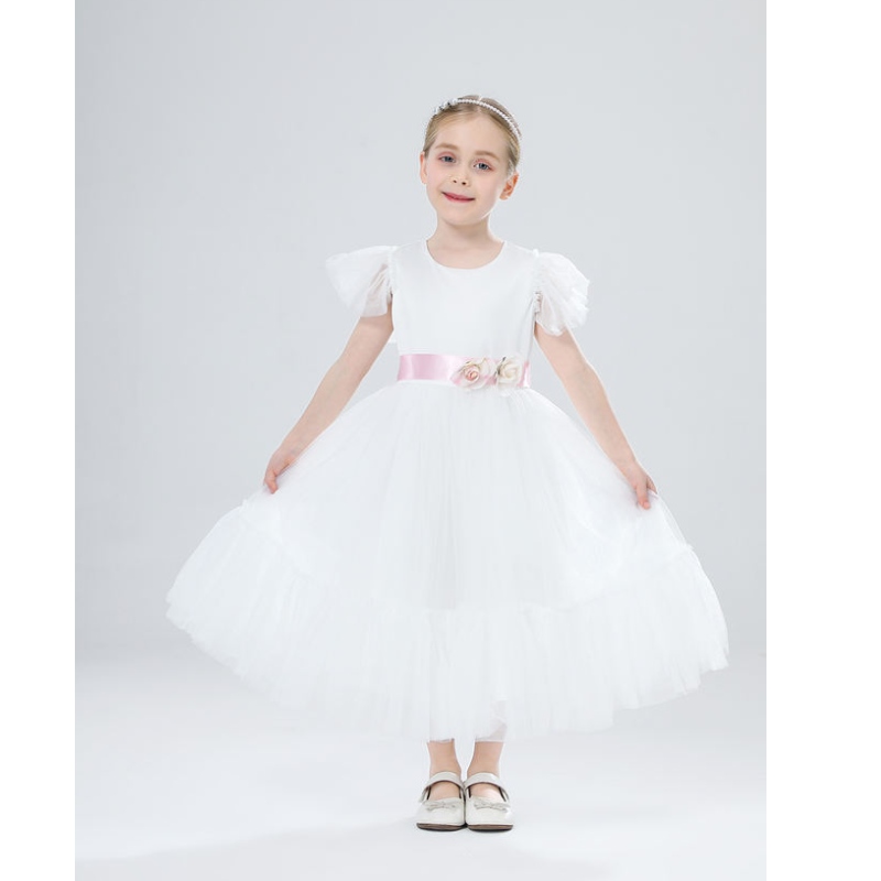 Blumenmädchenkleid Kinder Brautjungfern Brautkleider für Kinder rosa Tüllkleider Mädchen Boutique Party tragen elegante Kleider