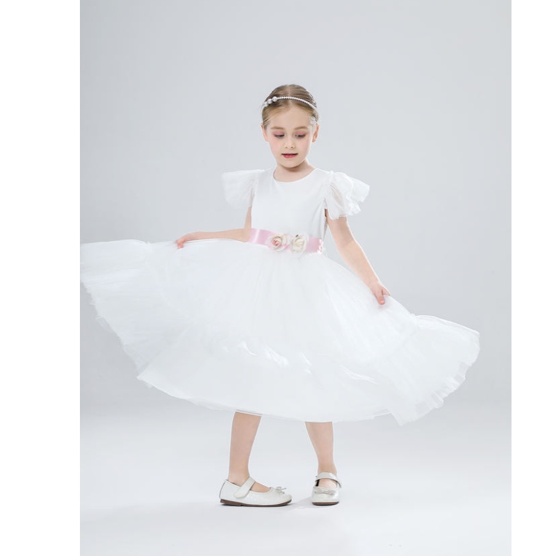 Blumenmädchenkleid Kinder Brautjungfern Brautkleider für Kinder rosa Tüllkleider Mädchen Boutique Party tragen elegante Kleider