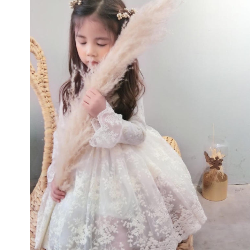 Mädchen Kleid Herbst Kleidung für Mädchen Tutu Spitzenkleider Kinder Kinder Kleidung Teenager 5 6 Jahre Party Prinzessin Ball angebaut Kostüme