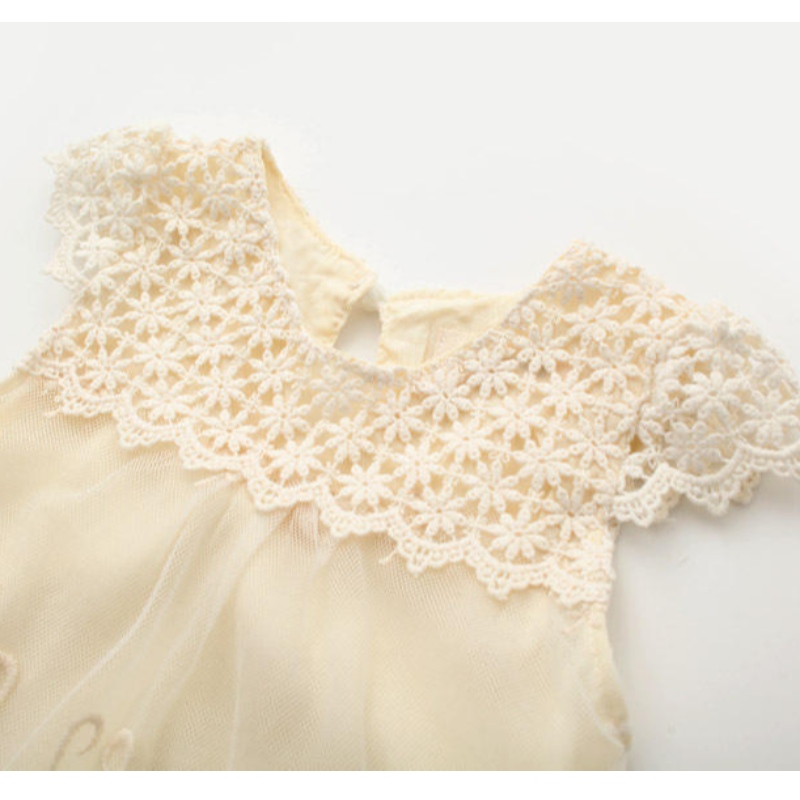 Mädchen Kleidung Sommer 2022 Mädchen Baumwolle Spitzenkleid für Kinder Kleidung weiße Spitze Prinzessin Korean süßes Kleid