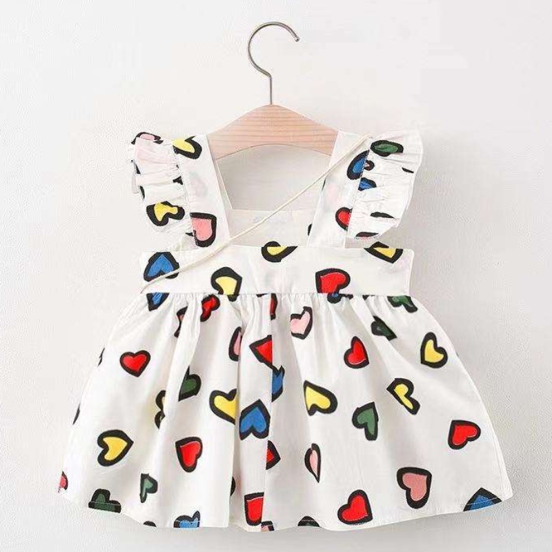 Großhandel Kinder Girls Kleid Baby Sommer Regenbogen Kleinkind