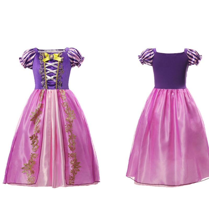 Mädchen Rapunzel Prinzessin Cosplay Kleider Party Geschenk Mesh Ballkleid Geburtstagskostüm für Geburtstag