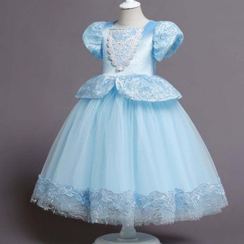 Blue Princess Kleid für Mädchen Halloween Party Cosplay Kostüm Kinder Prinzessin Dress Up