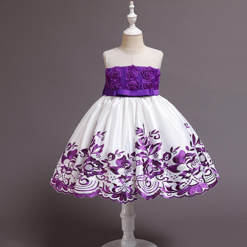 Kinder Mädchen Party tragen Kostüm für Kinder Blumen Mädchen Brautjungfer Hochzeitskleid elegantes formelles Kleid