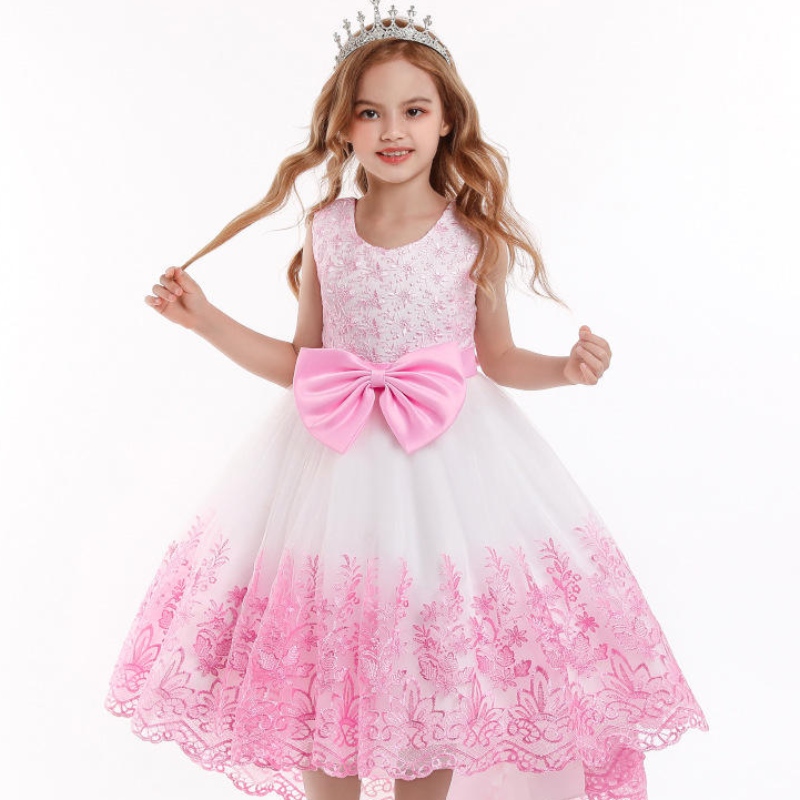 Mädchen Prinzessin Kleid Kinder formelle Abend Hochzeitsfeier Kostüm für Mädchen Kinder Kleid Tüll Blumen Sommerkleider