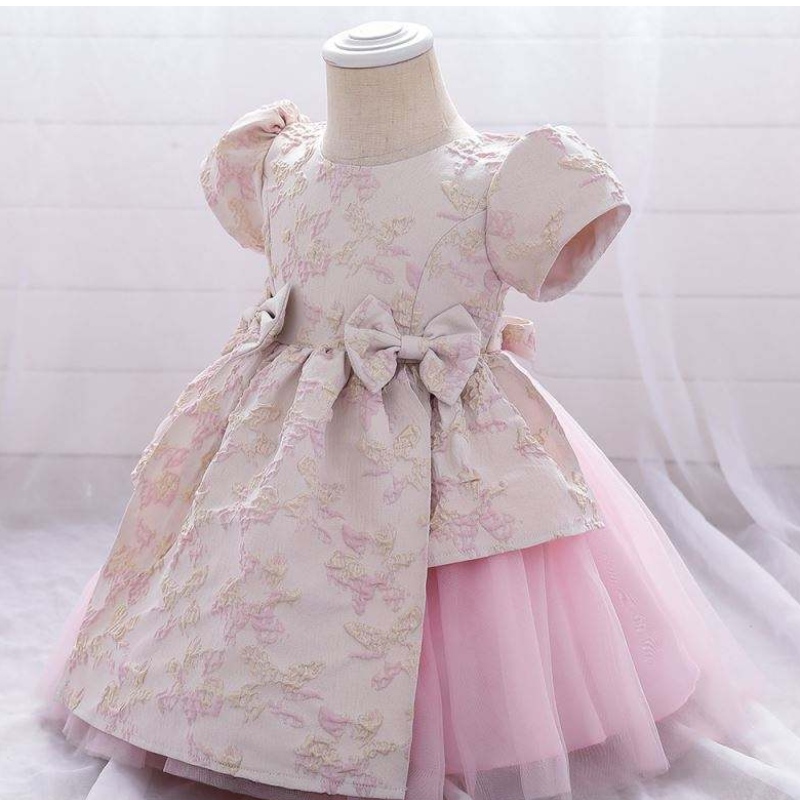 Meiqii 0-6 Jahre Satin Tüll Kinder Blumenparty tragen Kinder Neugeborene Mini Prinzessin Kleid Girl Taptsim Kleidung