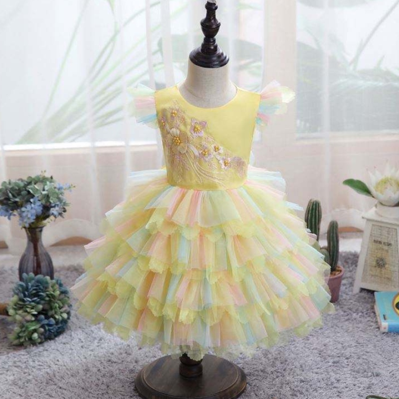 Baige Girls \\ 'Kleider Kurzärmeles Buntes Ballett Neue Mädchen \\' Prinzessin Kleiderkleid Design D0755