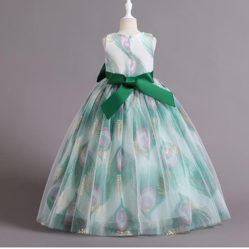 Prinzessin Kleid Kinder formelle Abend Hochzeitsfeier Kostüm für Mädchen Kinder Kleid Tüll Blumen Sommerkleider