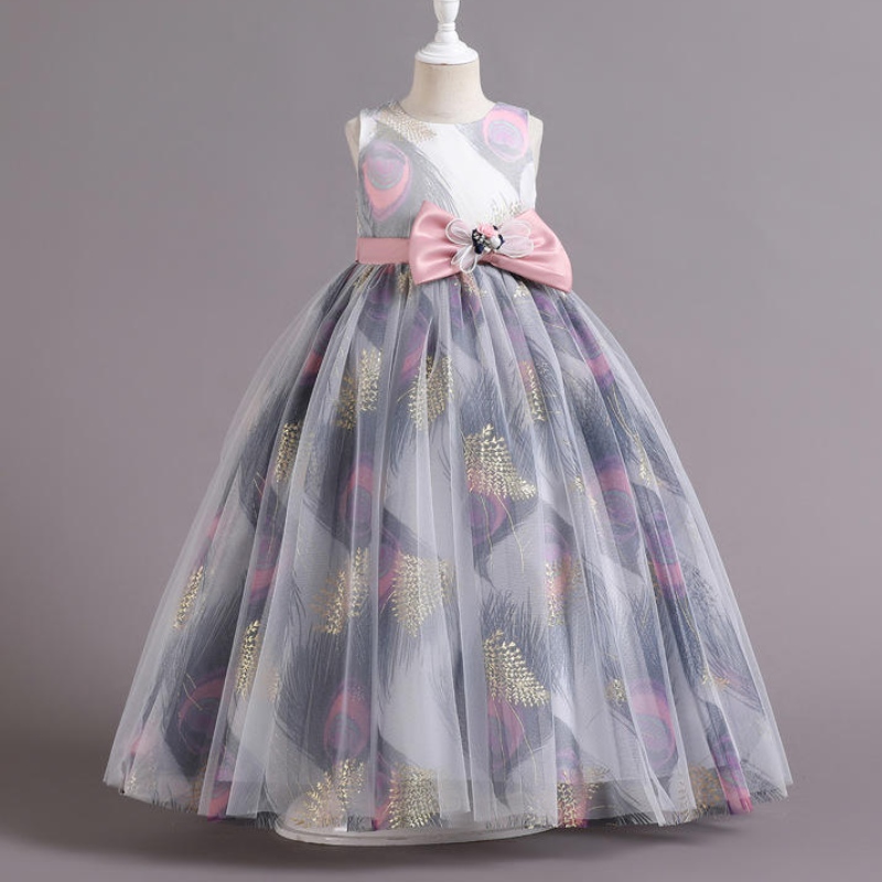 Prinzessin Kleid Kinder formelle Abend Hochzeitsfeier Kostüm für Mädchen Kinder Kleid Tüll Blumen Sommerkleider