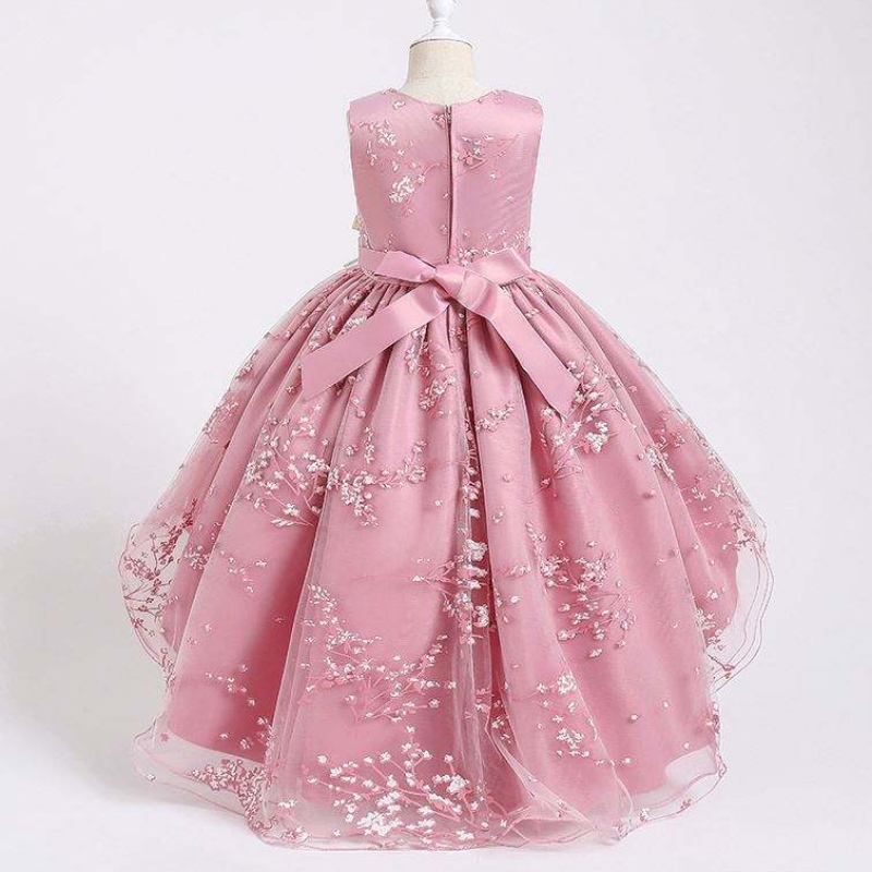 Kinder Party Kleid Tailing Prinzessin Rock Mädchen Hochzeit Blumenmädchenkleider mit wunderschöner Spitze