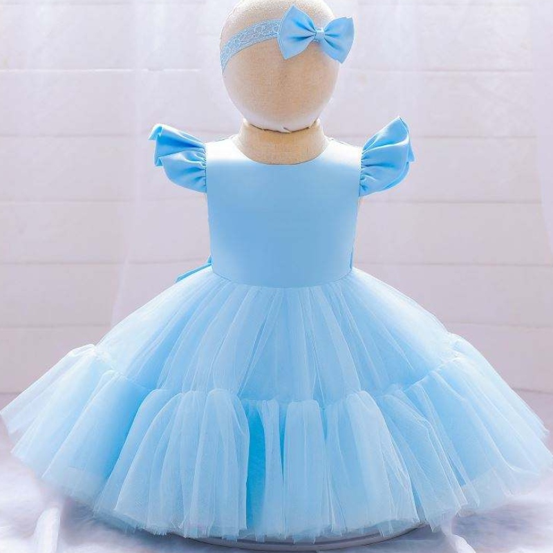 Baige 4 Jahre Kurzärmele Kinder Geburtstagsfeier Kleid Kinder Taufe geschwollene Ballkleid L2038XZ