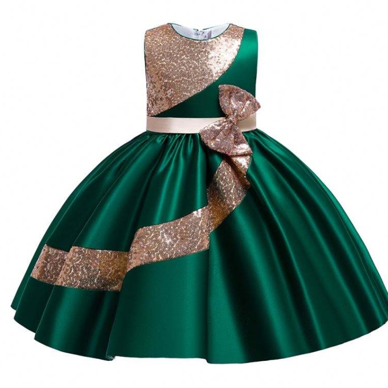 Baige 10 Jahre Amazon Pailletten Kinder -Mädchen -Party -Kleid Girls Hochzeitsfeier -Ballkleid L5283