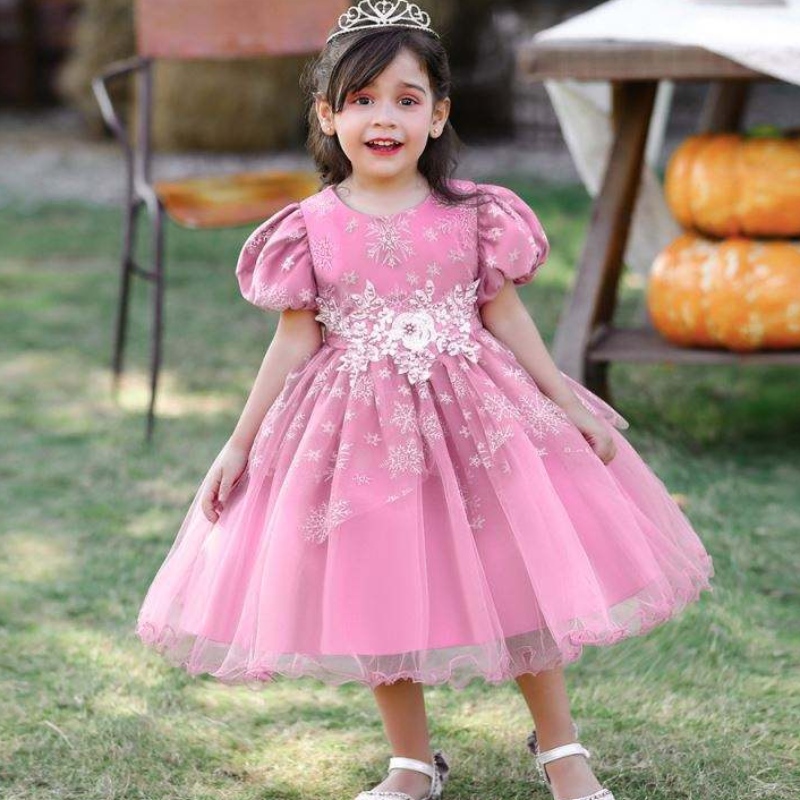 Baige Baby Girl Frocks Design Kurzarm Performance Tanzkleid Kinder 's Party Wear Gown L2028XZ