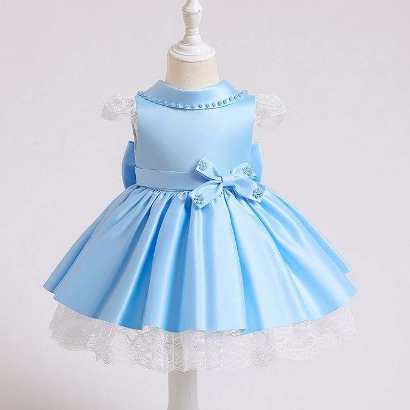 Baige Neugeborene Babykuchen Kleid Kinder Kleider Kinder Erst Taufe Paillette Tutu Kleidung xz003