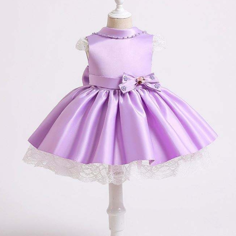 Baige Neugeborene Babykuchen Kleid Kinder Kleider Kinder Erst Taufe Paillette Tutu Kleidung xz003