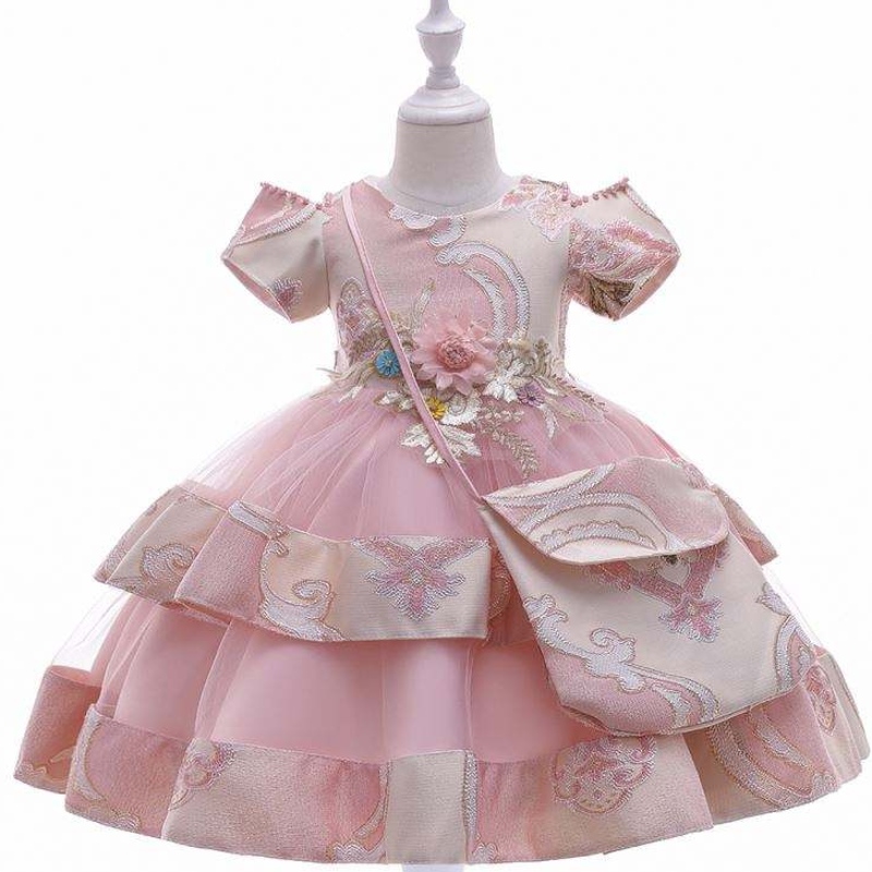 Baige Amazon Heißverkauf Neues Hochzeitsveranstaltungsbrock Geburtstag Zeremonie Girl Party Kleid Kinder 3-8 Jahre altes Mädchen Kostüm Kleider L5212