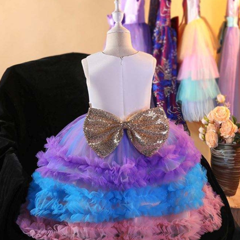 Baige Einhorn Tutu Party Kleid Einhornkleid Mädchen Prinzessin Kleider Kostüm
