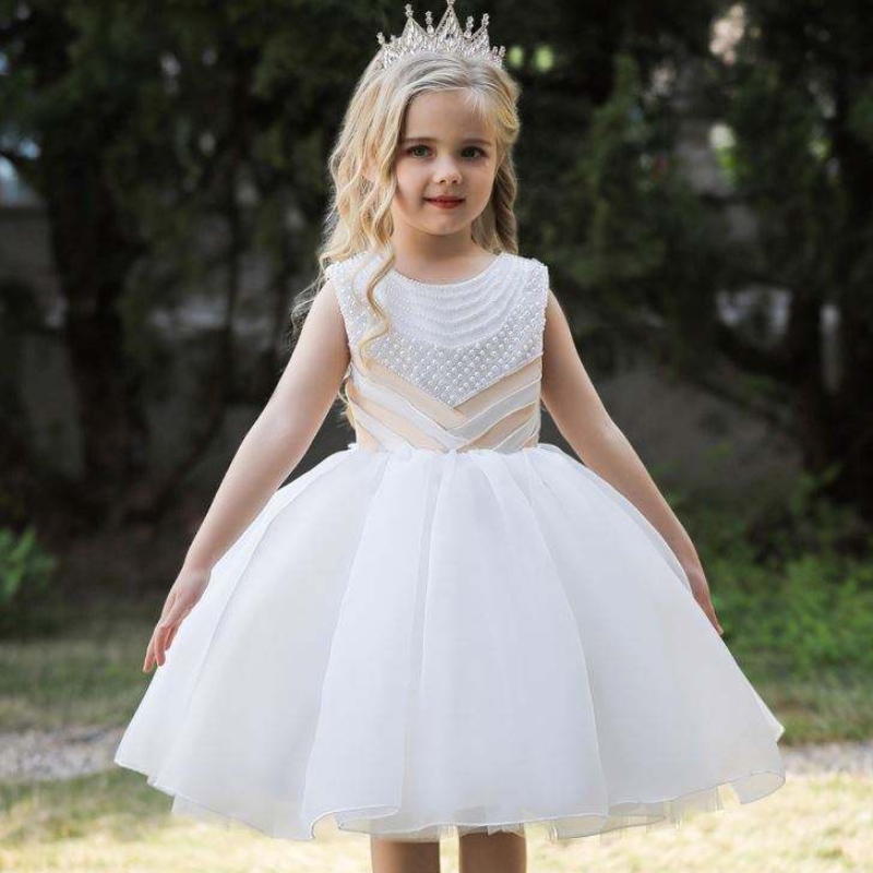 Baige Paillistin Princess Girls Geburtstagskleider schöne Mädchenparty für 6 Jahre alte Mädchen Kleid Designs für die Taufe