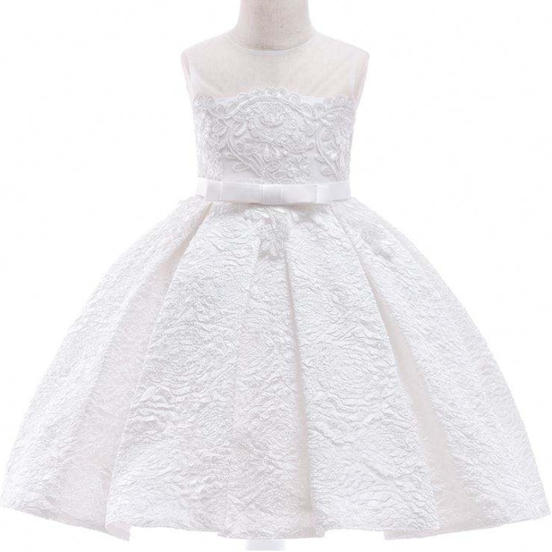 Baige hohe Qualität 8 Jahre Kinder Kleider weiße Taufe Kinder Abend Party Performance Kleid L5256