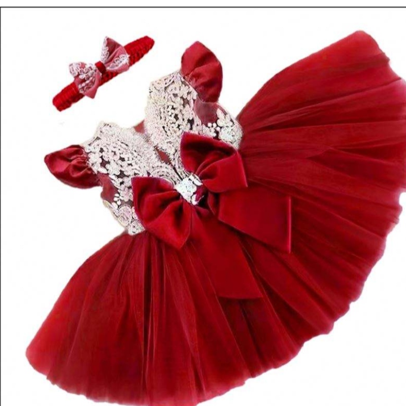 Großhandel hochwertige Kleinkinder Kleidung Kleidung Baby Girls Elegantes Geburtstagsfeierkleid