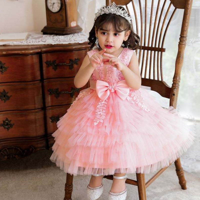 Baige Hochqualitäts Kindergeburtstagsfeier Kleid Tutu Prinzessin Blumenmädchen Hochzeitskleid N2118