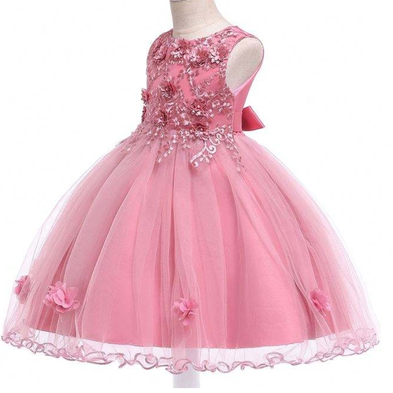 Baige High End Kids Kleid Kleid geschwollene Pailletten Feenyprinzessin Blumenmädchen Tüll Kleiderballkleider für Mädchen